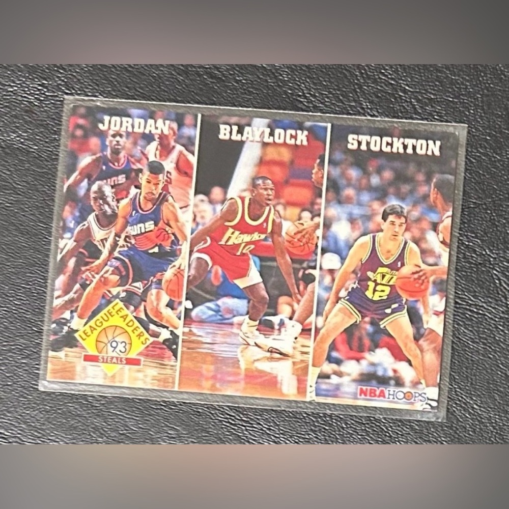 Vintage Jordan - Blaylock - Stockton League Leaders Steals Collector’s Card